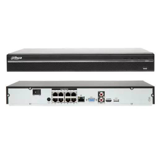 Видеорегистратор IP Dahua DHI-NVR2208-4KS2 8-и канальный/HDD: 2